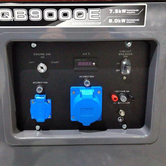 Бензиновый генератор Zongshen QB 9000 E синхронный фото