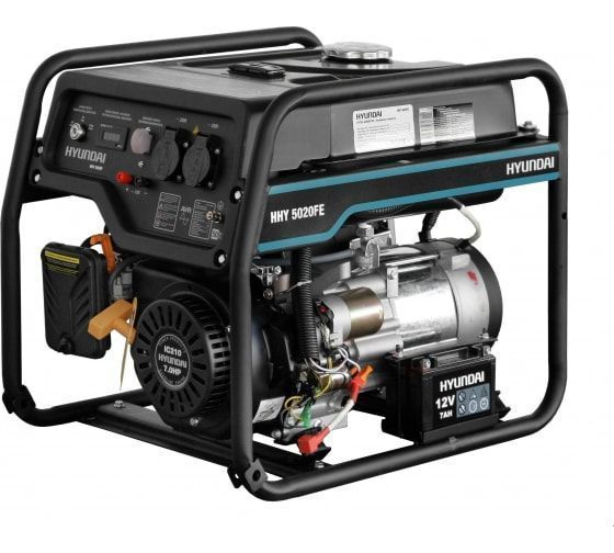 Бензиновый генератор Hyundai HHY 5020FE для дачи фото