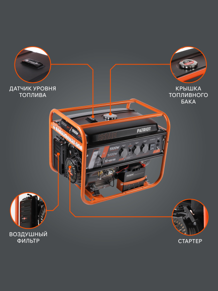 Бензиновый генератор PATRIOT GRS 6500 E резервный фото