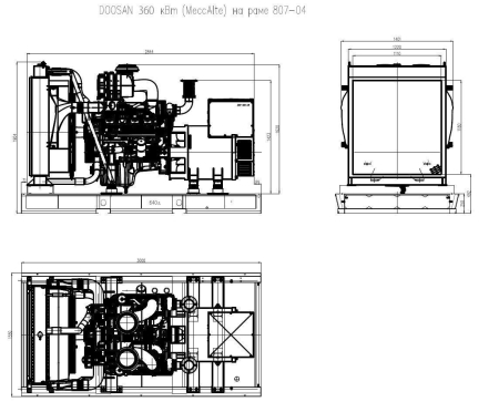 Дизельный генератор ТСС АД-360С-Т400-1РМ17 (Mecc Alte) фото