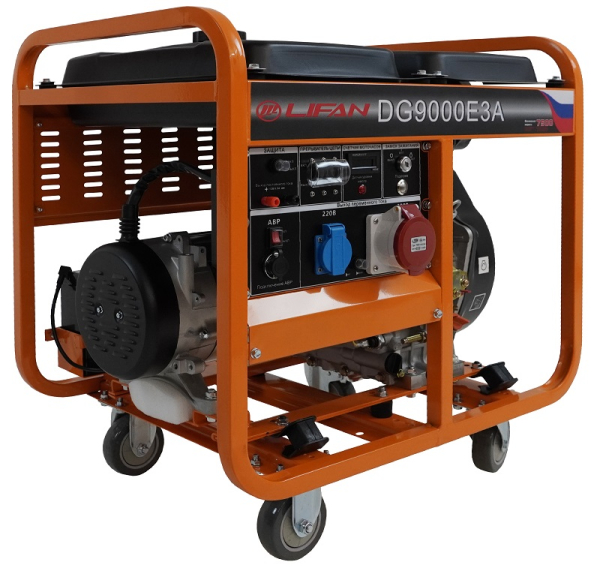 Дизельный генератор Lifan DG9000E3A 00159885 переносной фото