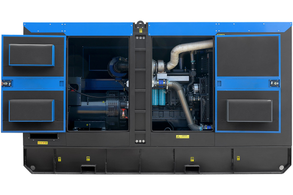 Дизельный генератор ТСС ЭД-250-Т400 в шумозащитном кожухе на прицепе 025292 фото