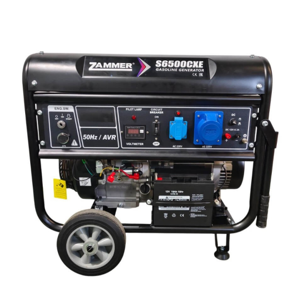 Бензиновый генератор Zammer S6500CXE для дома фото