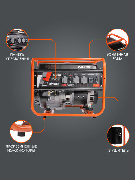 Бензиновый генератор PATRIOT GRS 6500 синхронный фото