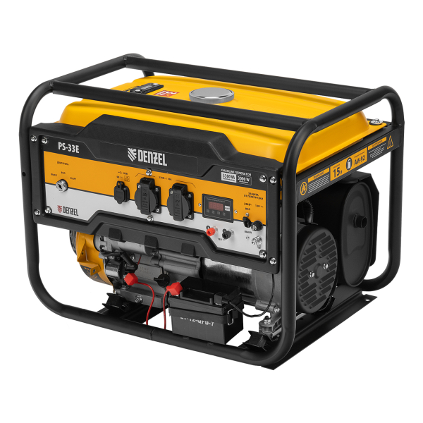Бензиновый генератор DENZEL PS-33E синхронный фото
