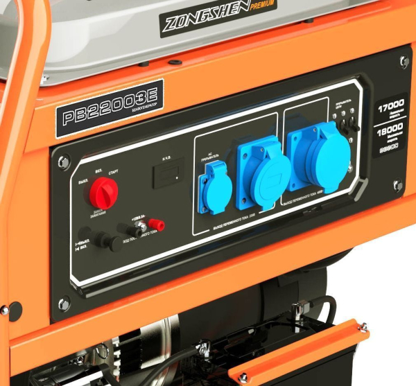 Бензиновый генератор Zongshen PB 22003 E переносной фото
