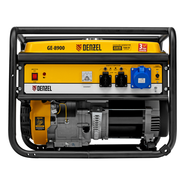 Бензиновый генератор DENZEL GE 8900 для дома фото