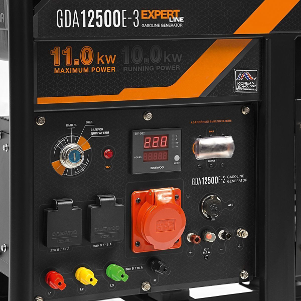 Бензиновый генератор DAEWOO GDA 12500E-3 для дома фото