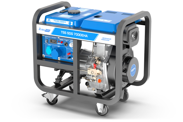 Дизельный генератор ТСС SDG 7000EH3A 100034 2-х тактный фото