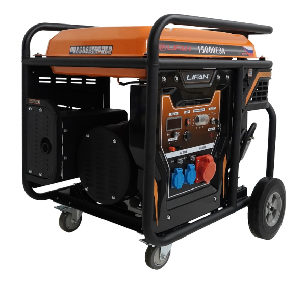 Бензиновый генератор Lifan 15000E3A синхронный фото