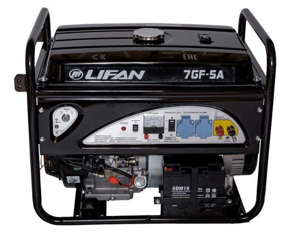 Бензиновый генератор Lifan 7 GF-5A (LF7500AE) портативный Бензиновый генератор Lifan 7 GF-5A (LF7500AE) портативный фото