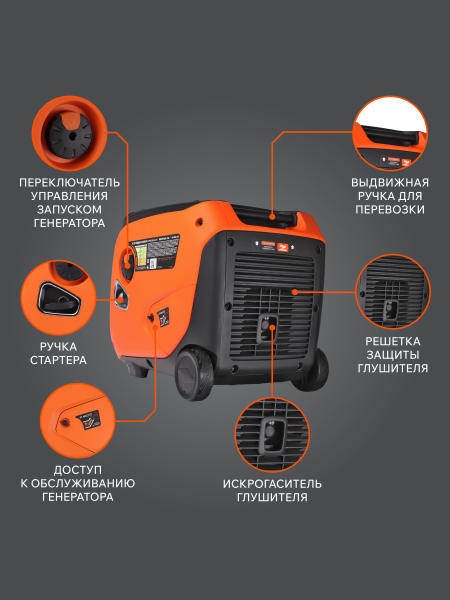 Бензиновый инверторный генератор PATRIOT iGX 4000 W синхронный фото