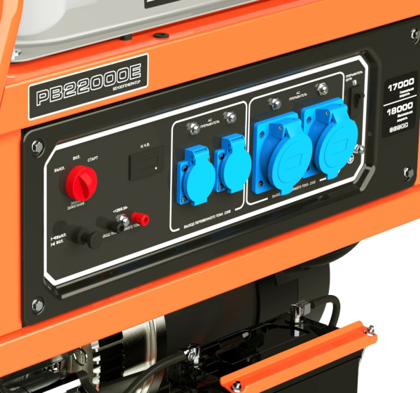 Бензиновый генератор Zongshen PB 22000 E синхронный фото