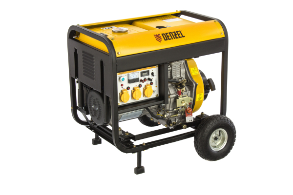 Дизельный генератор DENZEL DD6300Е 94657 передвижной фото