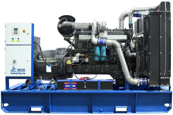 Дизельный генератор ТСС ЭД-250-Т400 с АВР в погодозащитном кожухе на прицепе 025289 фото