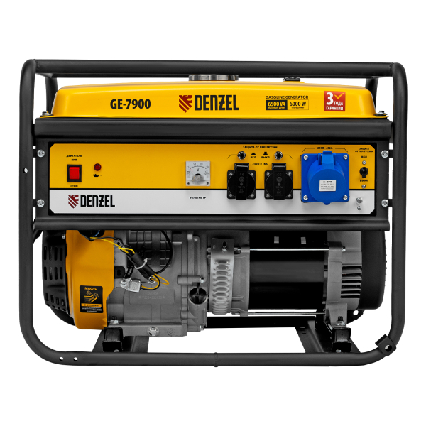 Бензиновый генератор DENZEL GE 7900 портативный фото