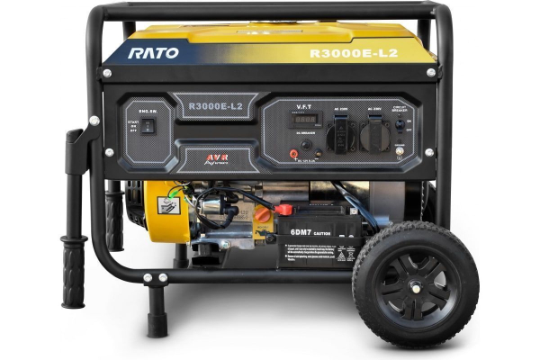 Бензиновый генератор RATO R3000E-L2W электростартер + колесный комплект для дома фото