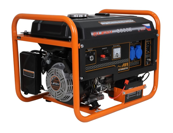 Бензиновый генератор Lifan 2.8 GF-7 (LF3000E) на колесах фото