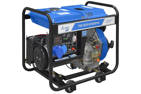 Дизельный генератор ТСС SDG 6500EHA 100048 2-х тактный фото