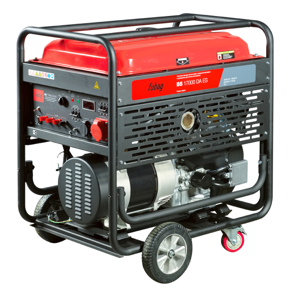 Бензиновый генератор Fubag BS 17000 DA ES на колесах фото