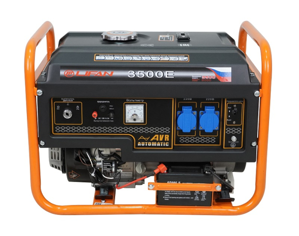 Бензиновый генератор Lifan 3 GF-7 (LF3500E) на колесах фото