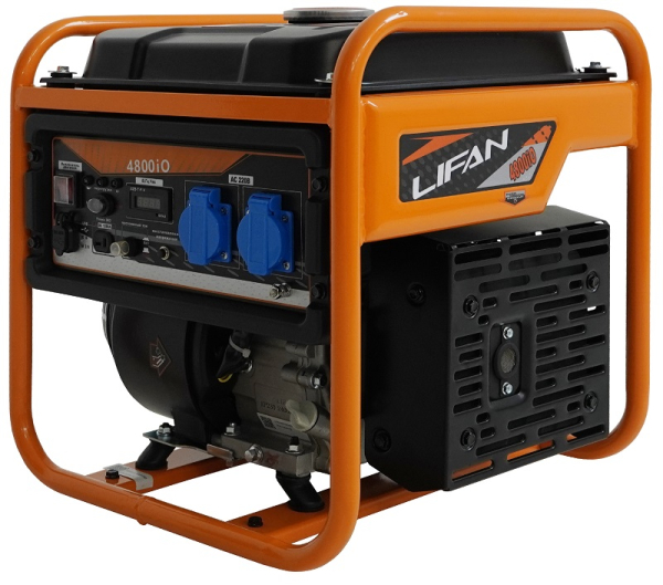 Бензиновый инверторный генератор Lifan 4800IO на колесах фото