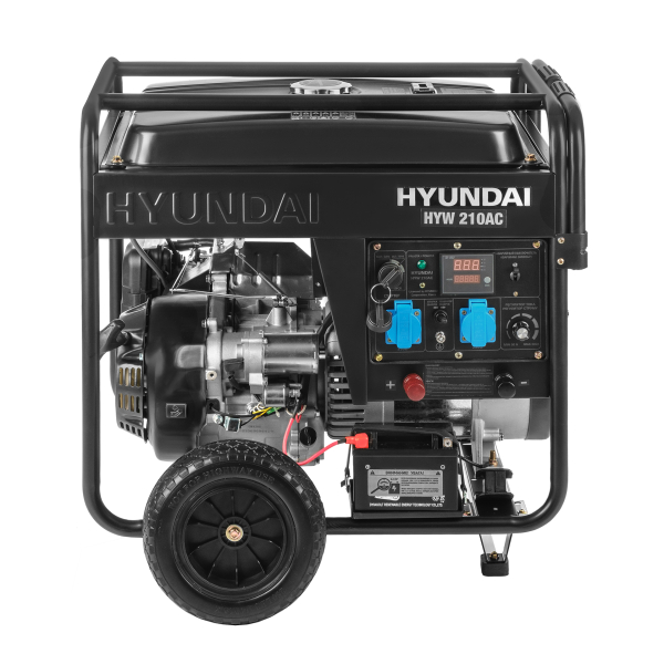 Бензиновый сварочный генератор Hyundai HYW 210AC на колесах фото