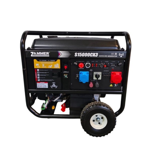 Бензиновый генератор Zammer S15000CX3 переносной фото