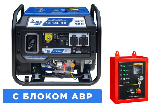 Бензиновый инверторный генератор ТСС SGG 4200Ei с блоком АВР портативный Бензиновый инверторный генератор ТСС SGG 4200Ei с блоком АВР портативный фото
