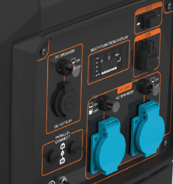 Бензиновый инверторный генератор Zongshen BQH 3500 на колесах фото