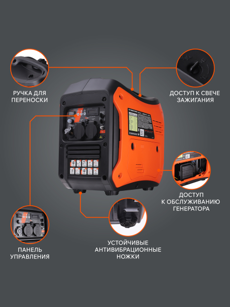 Бензиновый инверторный генератор PATRIOT iGX 2000 переносной фото