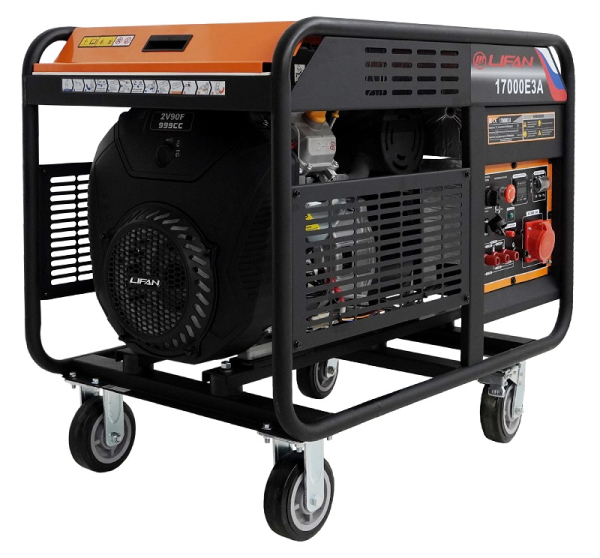 Бензиновый генератор Lifan 17000E3A синхронный фото