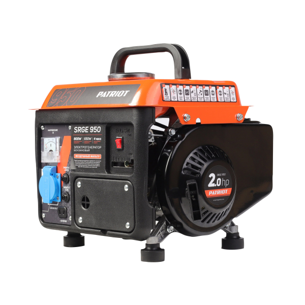 Бензиновый генератор PATRIOT SRGE 950 на колесах фото