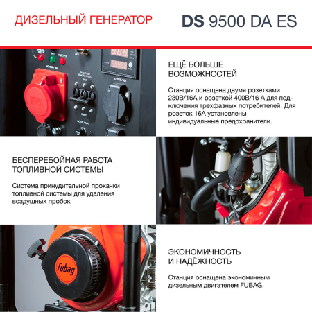 Дизельный генератор Fubag DS 9500 DA ES фото