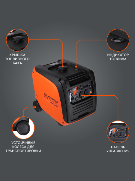 Бензиновый инверторный генератор PATRIOT iGX 4000 AWSP синхронный фото