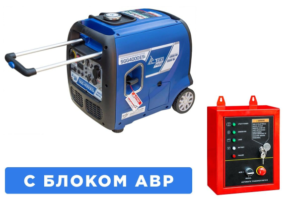 Бензиновый инверторный генератор ТСС SGG 4000ESi с блоком АВР портативный Бензиновый инверторный генератор ТСС SGG 4000ESi с блоком АВР портативный фото