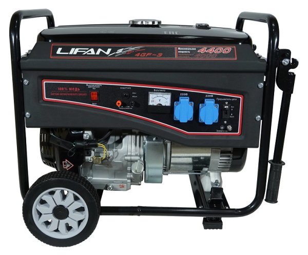 Бензиновый генератор Lifan 4 GF-3 (LF5000) на колесах фото