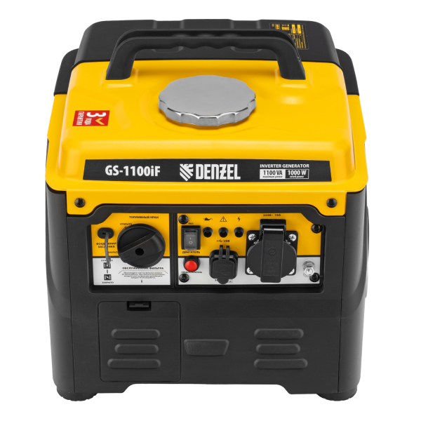 Бензиновый инверторный генератор DENZEL GS-1100iF на колесах фото