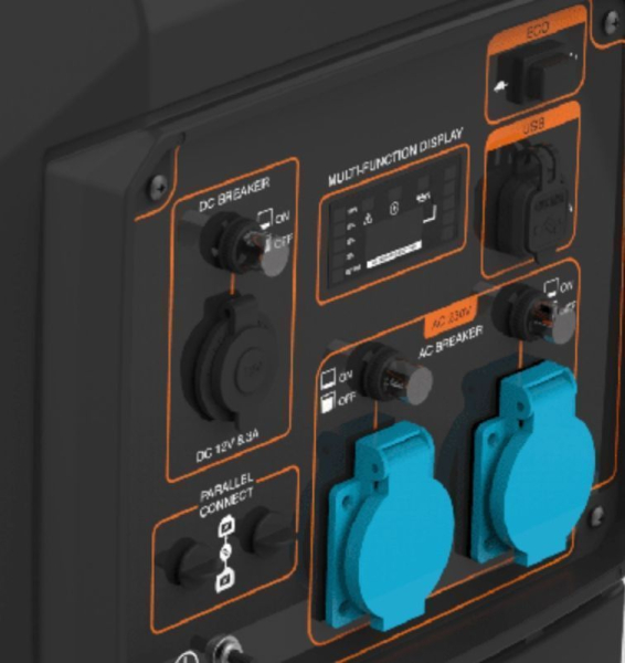 Бензиновый инверторный генератор Zongshen BQH 3500 E передвижной фото